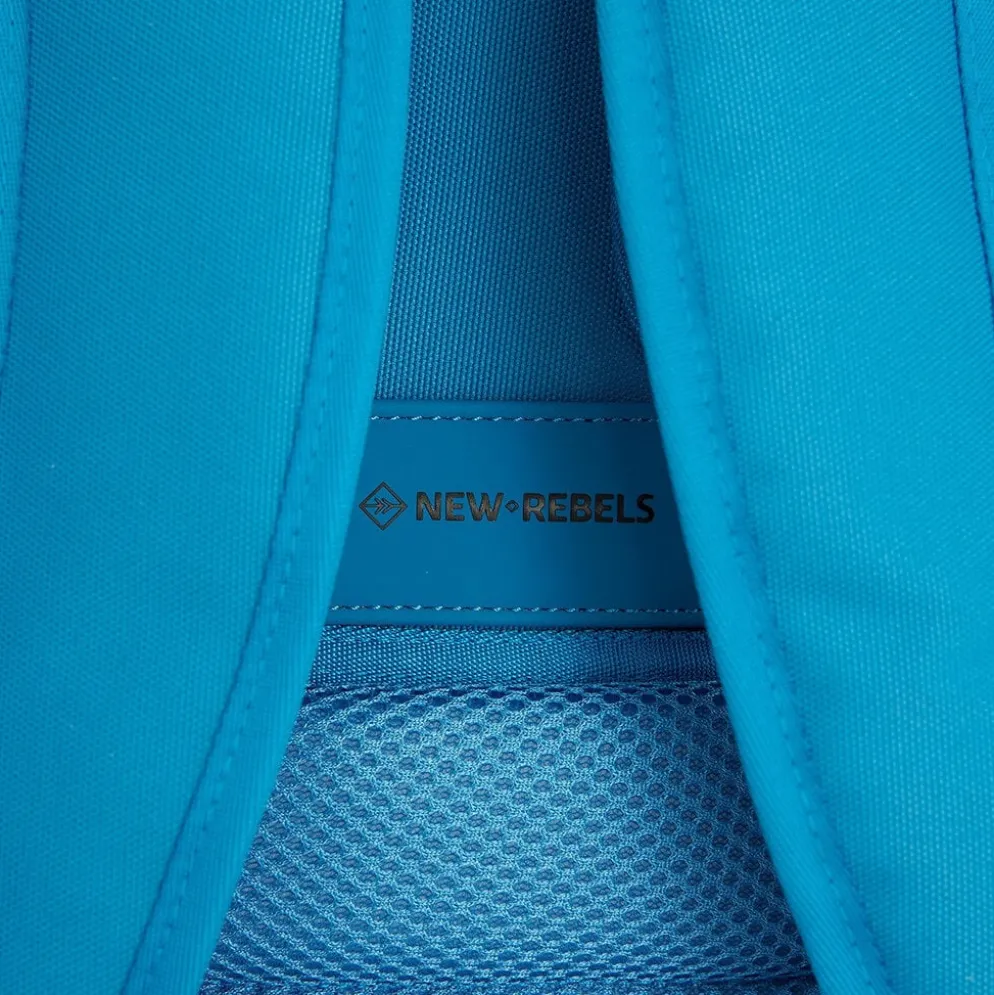 New Rebels Bruce Miami Rugzak 9L Waterafstotende Laptop Rugtas 13 inch Schooltas en Werktas van PU Nylon Comfortabel Comp 9L Turquoise