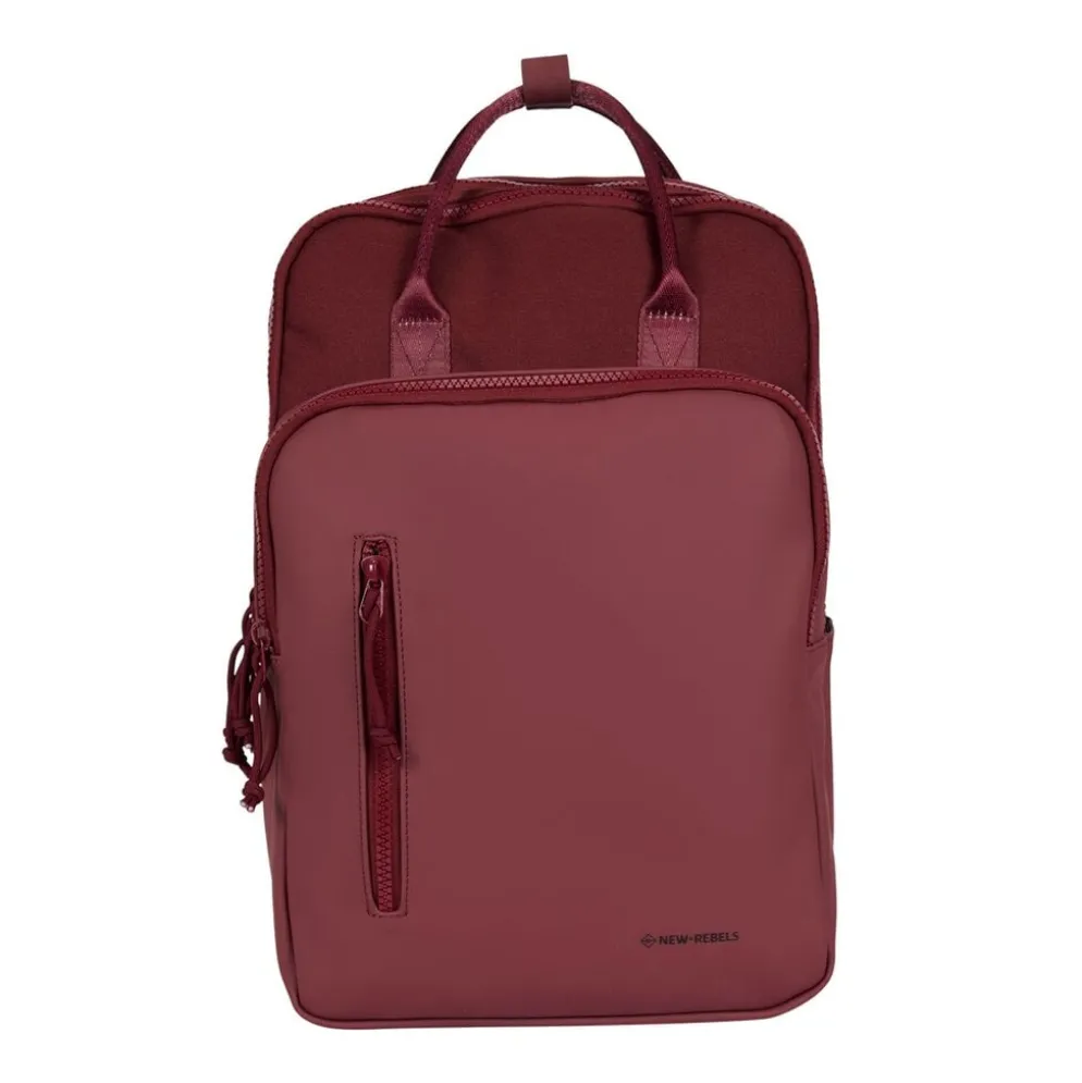 New Rebels Bruce Milwaukee Burgundy 18L Rugzak Waterafstotend Laptop 15.6"