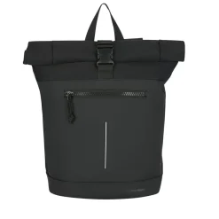 New Rebels Bruce New York Zwart 21L Rolltop Rugzak Waterafstotend Laptop 15.6
