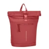 New Rebels Bruce New York Burgundy 21L Rolltop Rugzak Waterafstotend Laptop 15.6"