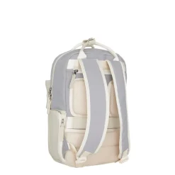 New Rebels Ferron Miami Rugzak 9L Waterafstotende Laptop Rugtas 13 inch Schooltas en Werktas van PU Nylon Comfortabel Lila Beige