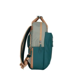 New Rebels Ferron Miami Rugzak 9L Waterafstotende Laptop Rugtas 13 inch Schooltas en Werktas van PU Nylon Comfortabel Petrol