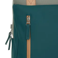 New Rebels Ferron Miami Rugzak 9L Waterafstotende Laptop Rugtas 13 inch Schooltas en Werktas van PU Nylon Comfortabel Petrol