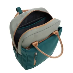 New Rebels Ferron Miami Rugzak 9L Waterafstotende Laptop Rugtas 13 inch Schooltas en Werktas van PU Nylon Comfortabel Petrol