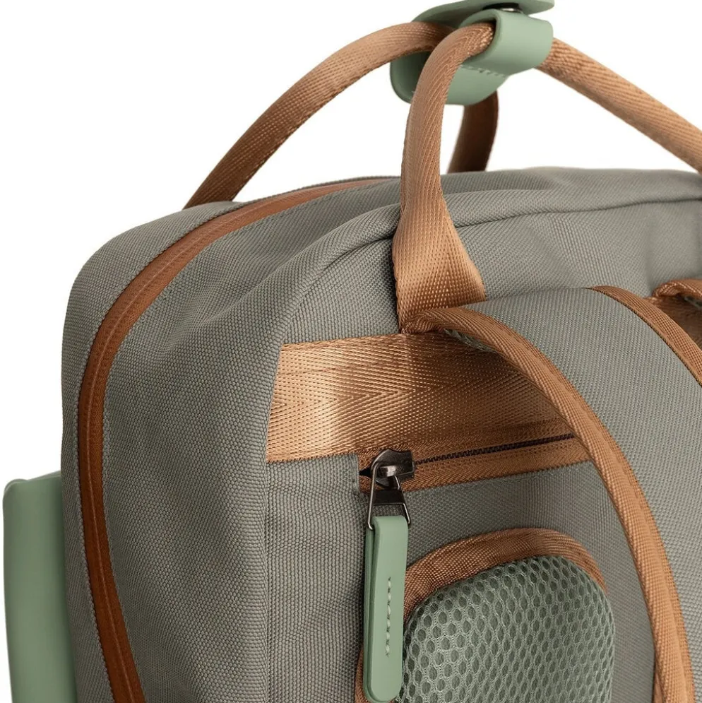 New Rebels Ferron Miami Rugzak 9L Waterafstotende Laptop Rugtas 13 inch Schooltas en Werktas van PU Nylon Comfortabel Sage Green
