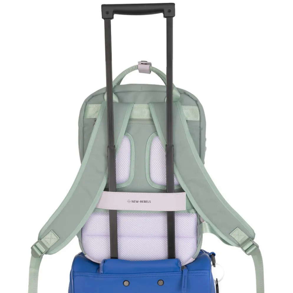 New Rebels Ferron Miami Rugzak 9L Waterafstotende Laptop Rugtas 13 inch Schooltas en Werktas van PU Nylon Comfortabel Lila