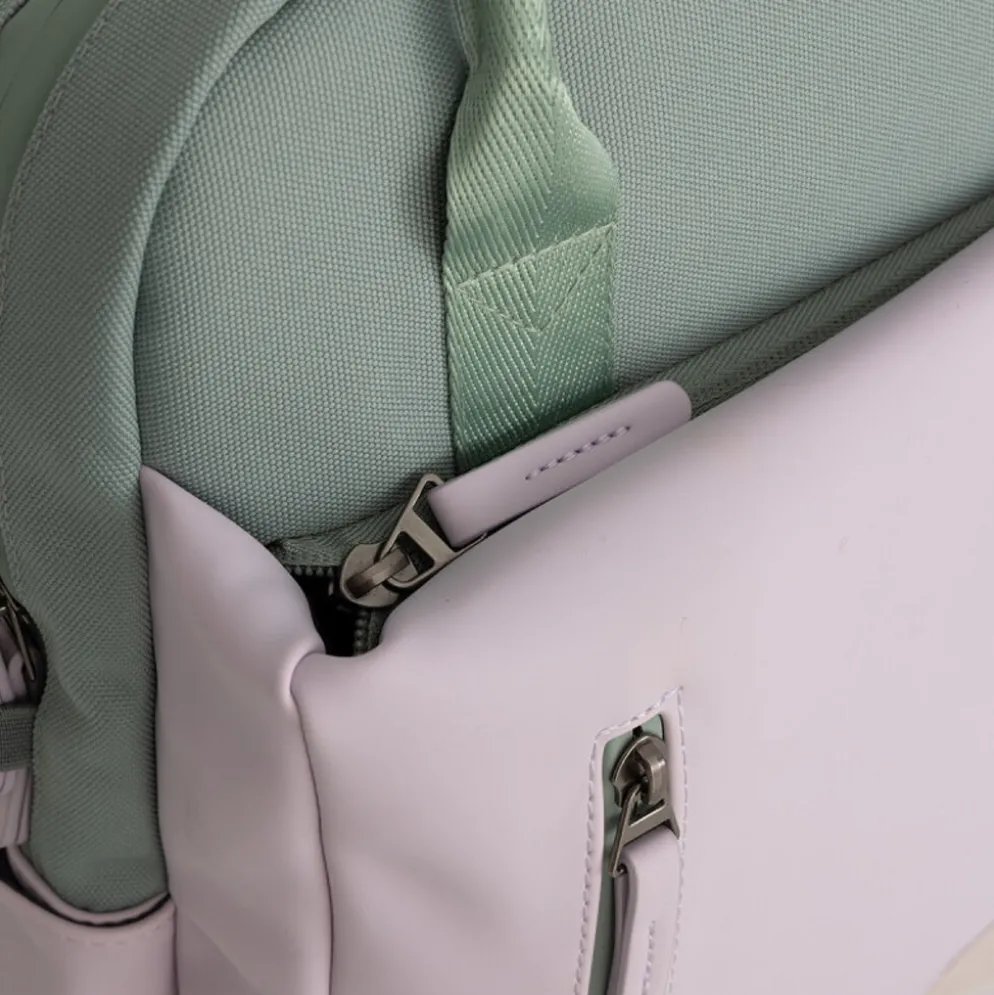 New Rebels Ferron Miami Rugzak 9L Waterafstotende Laptop Rugtas 13 inch Schooltas en Werktas van PU Nylon Comfortabel Lila