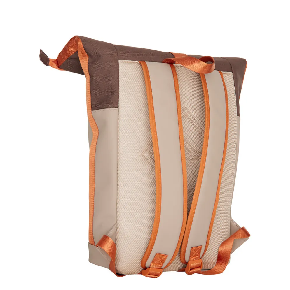 New Rebels Ferron New York Rolltop Rugzak 16L – Rolltop Werktas / Schooltas Laptop Rugtas Coffee
