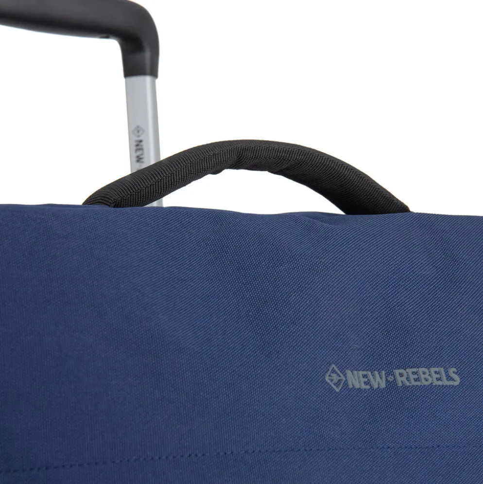 New Rebels Gassaway Trolley XXL Navy | Grote Reiskoffer 73L | Lichtgewicht Koffer met Dubbele Wielen | 70x39x27 cm | Navy