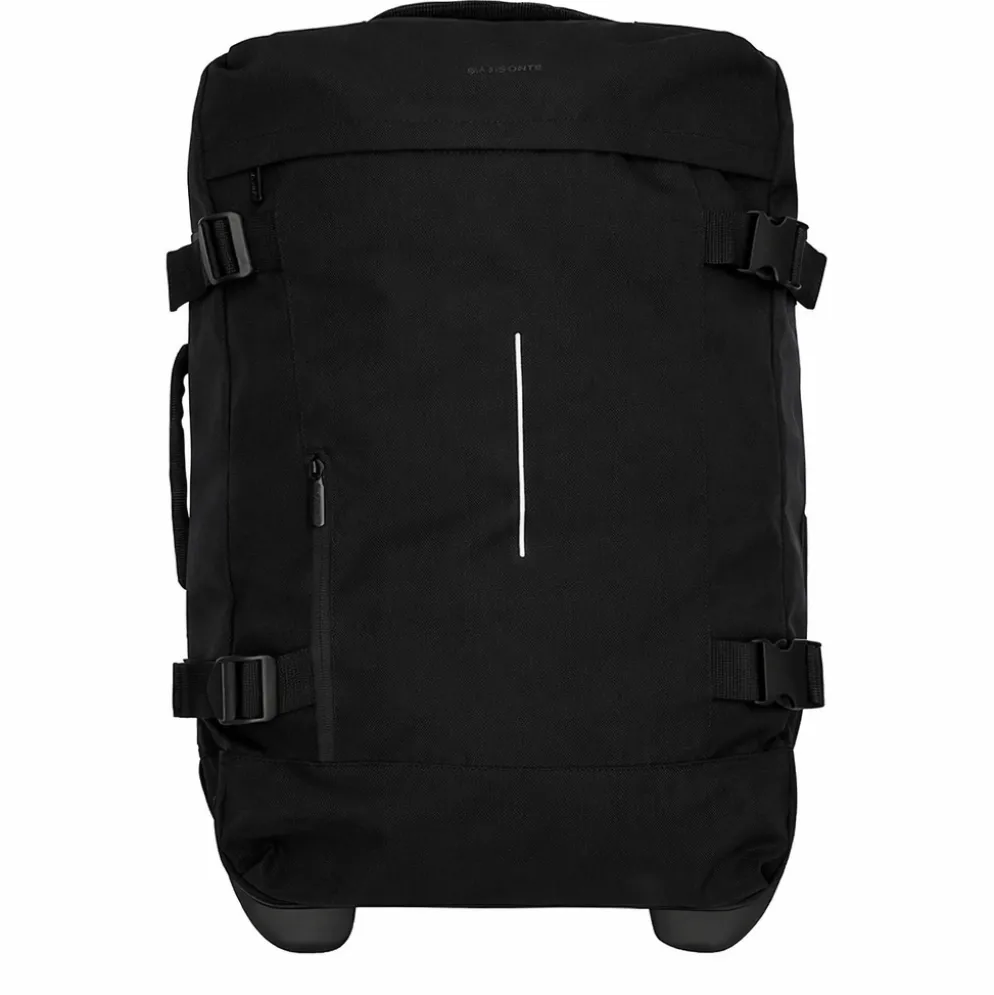 New Rebels Gassaway Trolley 35L Stevige Lichtgewicht reiskoffer met Dubbele Wielen – Zwart