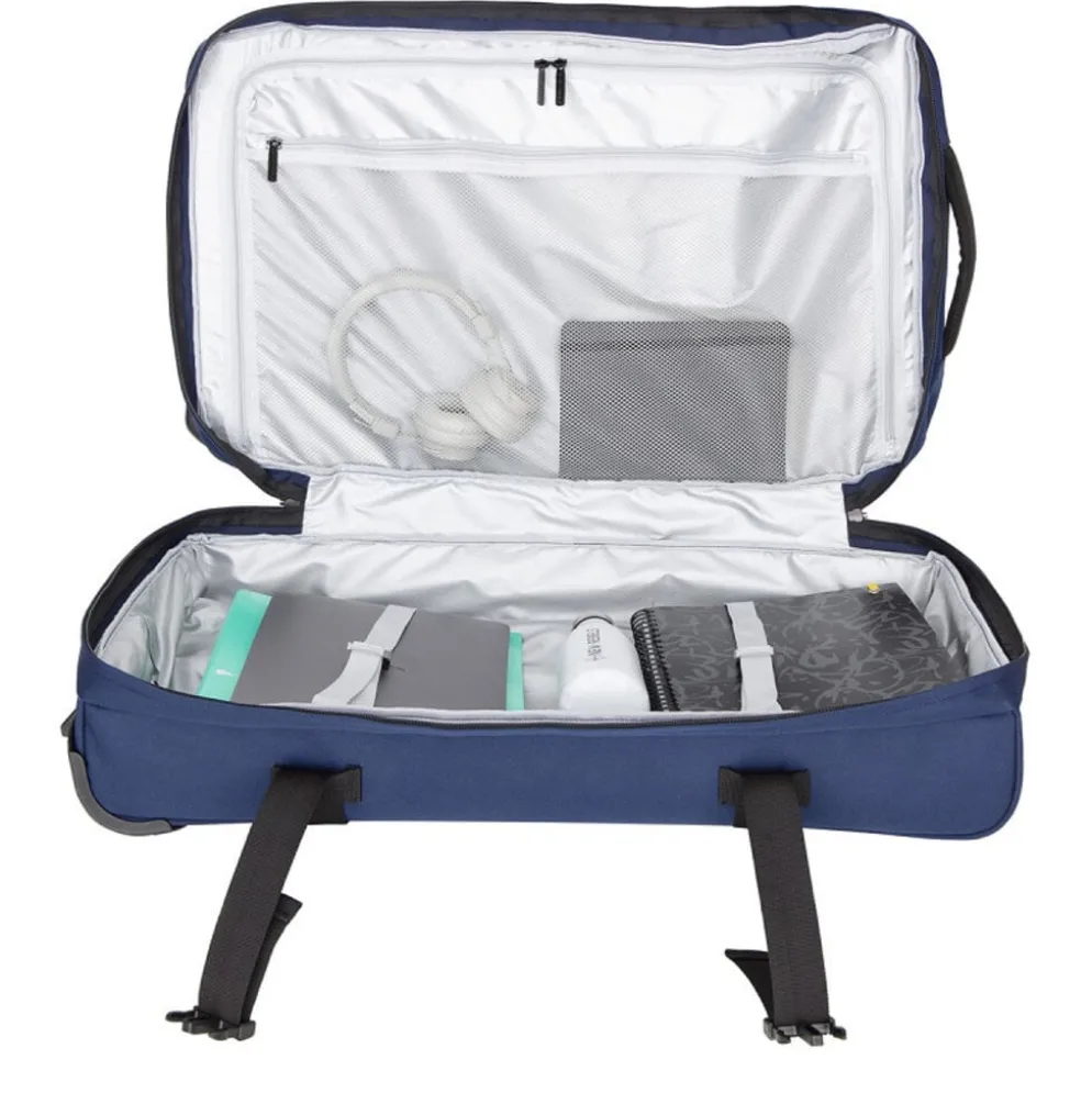 New Rebels Gassaway Trolley 35L Stevige Lichtgewicht reiskoffer met Dubbele Wielen Navy Blue