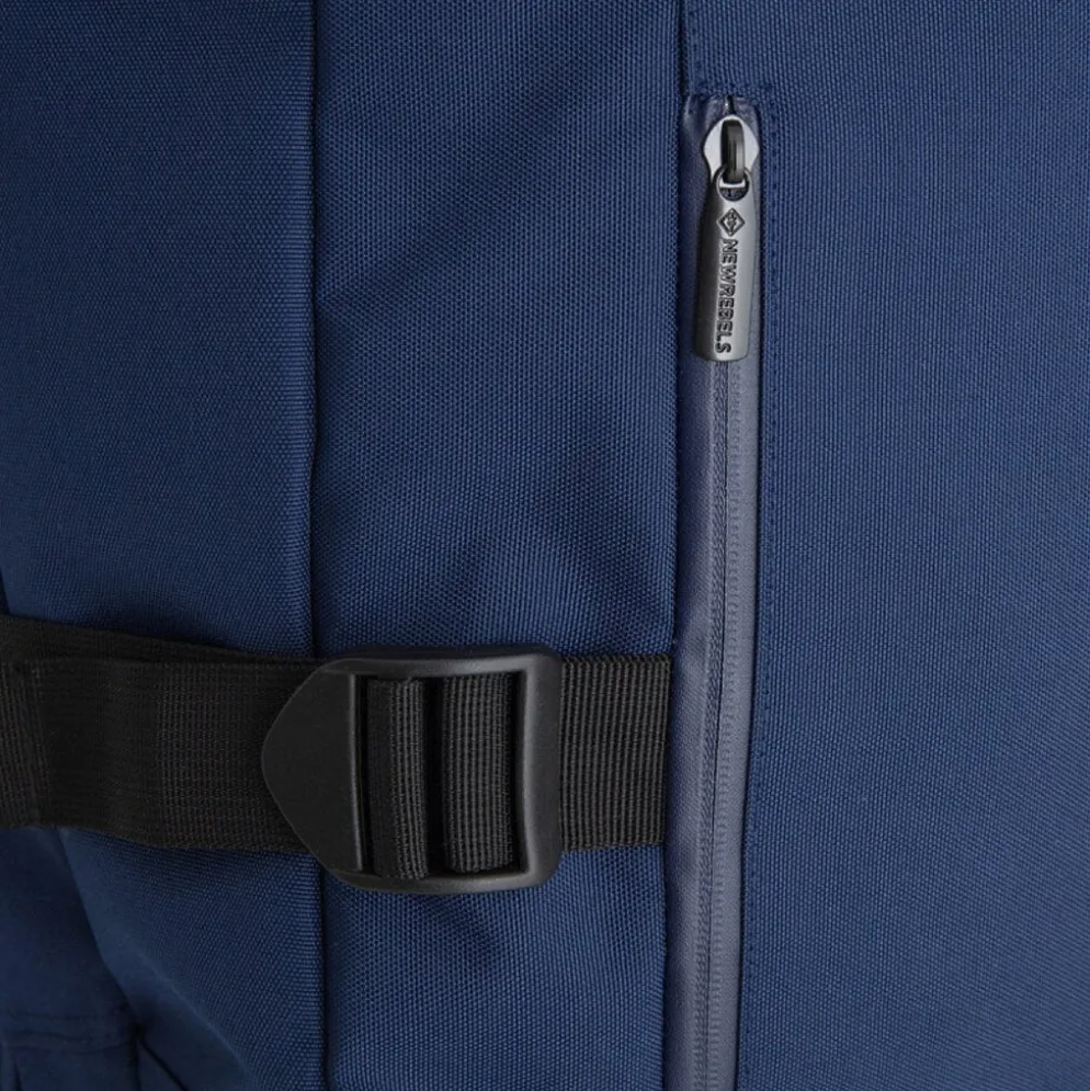 New Rebels Gassaway Trolley 35L Stevige Lichtgewicht reiskoffer met Dubbele Wielen Navy Blue