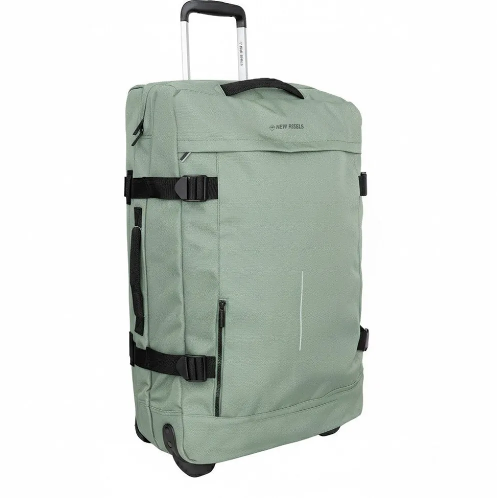 New Rebels Gassaway Trolley XXL | Grote Reiskoffer 73L | Lichtgewicht Koffer met Dubbele Wielen | 70x39x27 cm | Salie groen