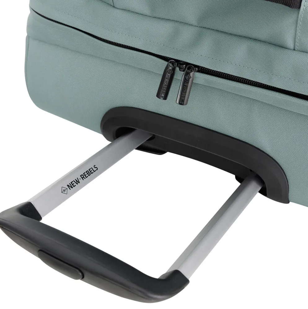 New Rebels Gassaway Trolley XXL | Grote Reiskoffer 73L | Lichtgewicht Koffer met Dubbele Wielen | 70x39x27 cm | Salie groen