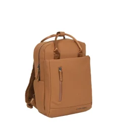 New Rebels Harper Miami Rugzak 9L Waterafstotende Laptop Rugtas 13 inch Schooltas en Werktas van PU Comfortabel Cognac