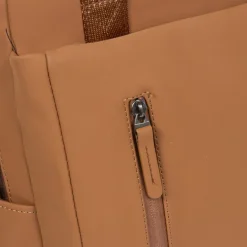 New Rebels Harper Miami Rugzak 9L Waterafstotende Laptop Rugtas 13 inch Schooltas en Werktas van PU Comfortabel Cognac