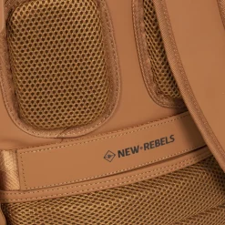 New Rebels Harper Miami Rugzak 9L Waterafstotende Laptop Rugtas 13 inch Schooltas en Werktas van PU Comfortabel Cognac