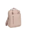New Rebels Harper Miami Rugzak 9L Waterafstotende Laptop Rugtas 13 inch Schooltas en Werktas van PU Comfortabel Oudroze