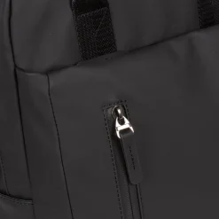 New Rebels Harper Miami Rugzak 9L Waterafstotende Laptop Rugtas 13 inch Schooltas en Werktas van PU Comfortabel Zwart