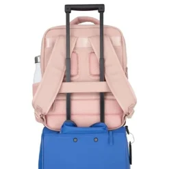New Rebels Jessi Easton Underseater Rugzak 17L Waterafstotend PU Handbagage 40x30x20 Airline Tas 15.6 inch Laptopvak Oud Roze