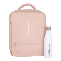 New Rebels Jessi Easton Underseater Rugzak 17L Waterafstotend PU Handbagage 40x30x20 Airline Tas 15.6 inch Laptopvak Oud Roze