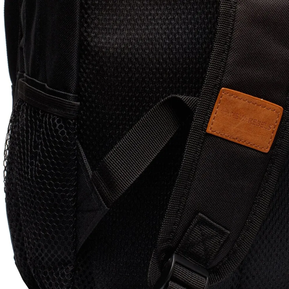 New Rebels Katschberg - Schooltas - Laptopvak - Zwart - Rugzak - Rugtas