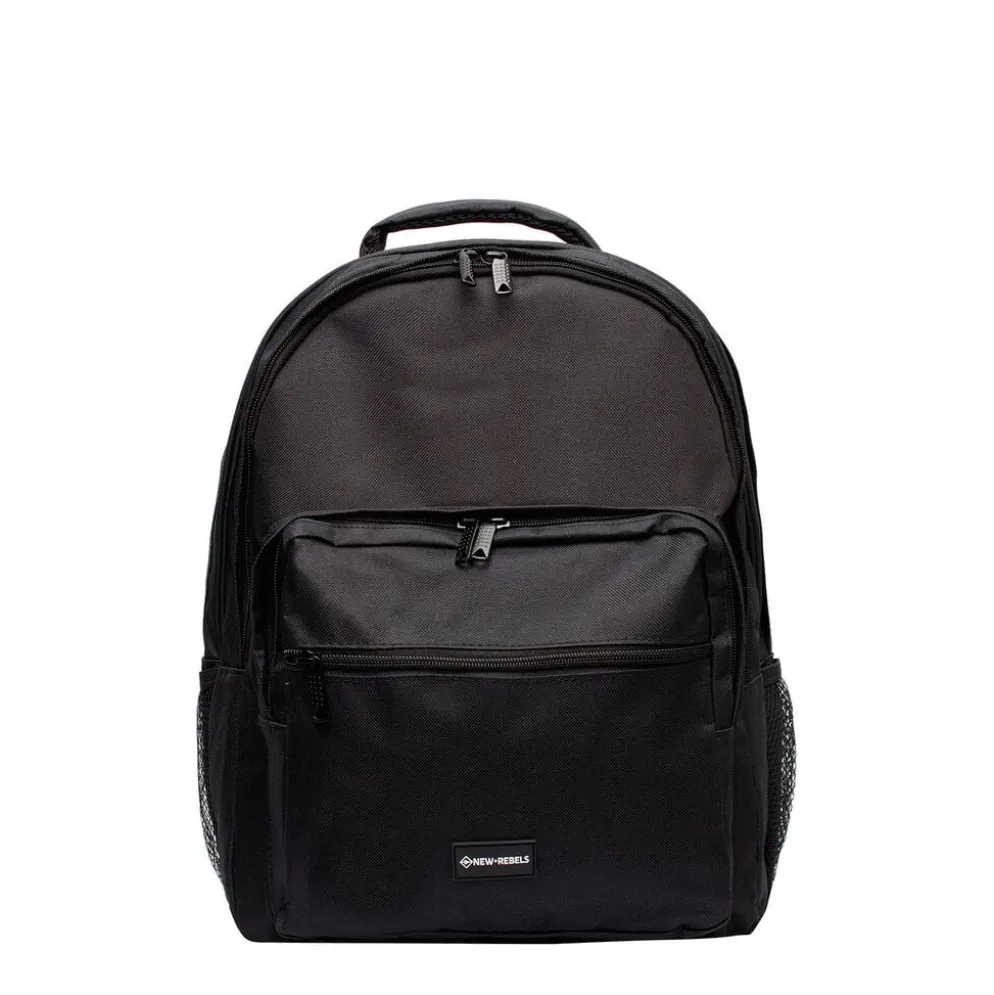 New Rebels Katschberg - Schooltas - Laptopvak - Zwart - Rugzak - Rugtas