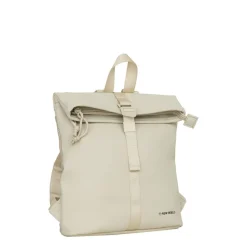 New Rebels Los Angeles Rolltop Backpack Mini 7L Waterafstotende Rugzak van PU Beige