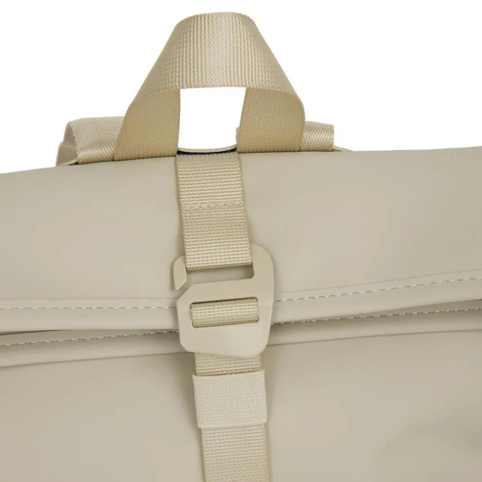 New Rebels Los Angeles Rolltop Backpack Mini 7L Waterafstotende Rugzak van PU Beige