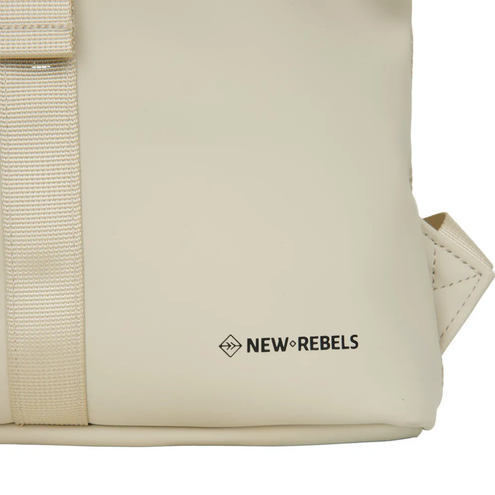 New Rebels Los Angeles Rolltop Backpack Mini 7L Waterafstotende Rugzak van PU Beige