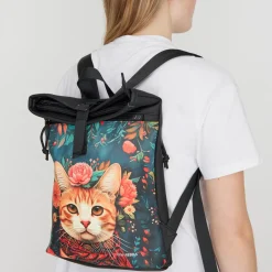 New Rebels Mart Art - Los Angeles Catface Rolltop Rugzak Mini