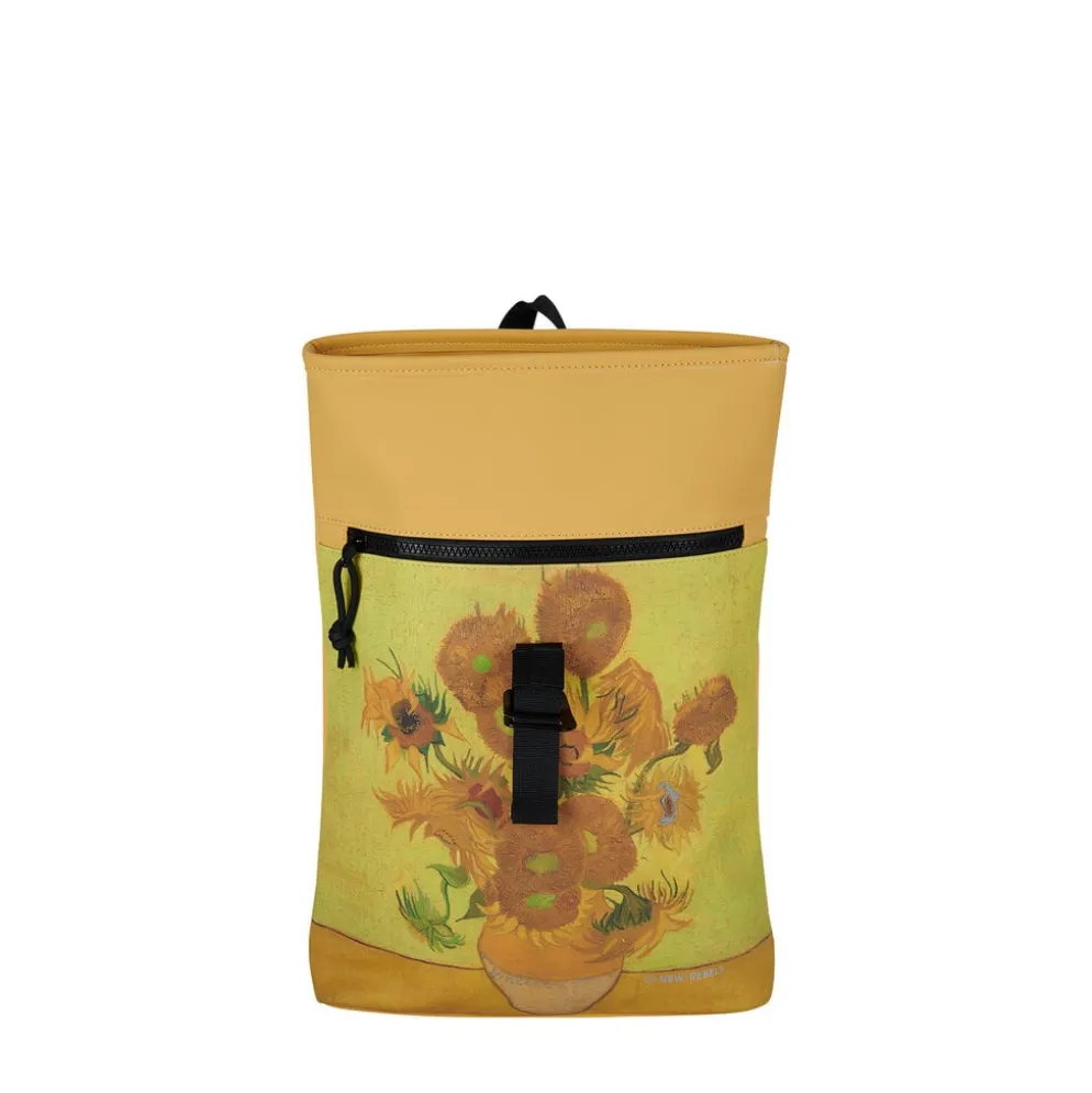New Rebels Mart Art Los Angeles Zonnebloem Mini 7L Rugzak Rolltop Waterafstotend