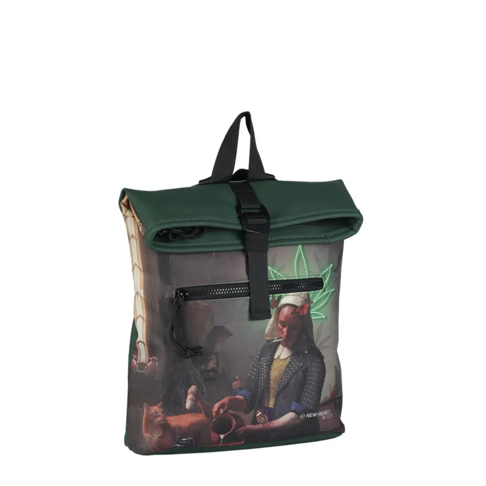 New Rebels Mart Art Los Angeles Melkmeisje Mini 7L Rugzak Rolltop Waterafstotend