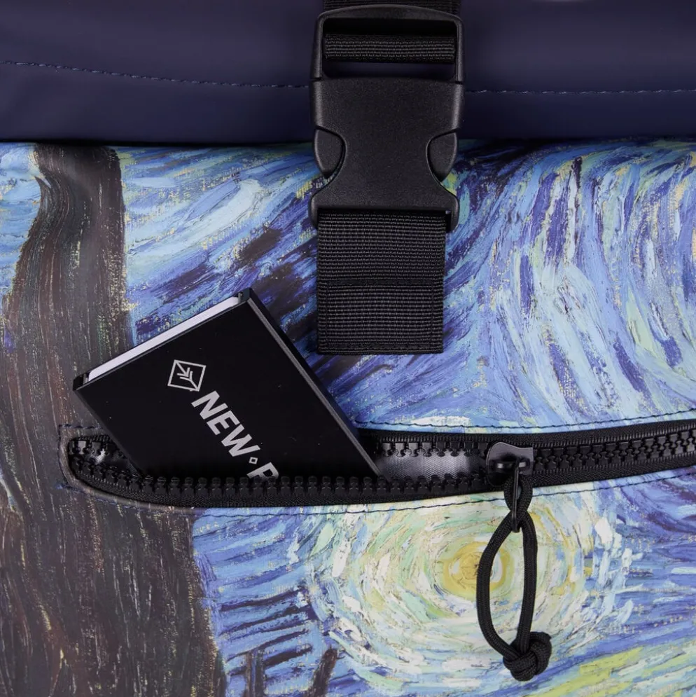 New Rebels Mart Art New York Starry Night 19L Rugzak Rolltop Waterafstotend