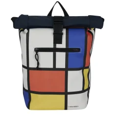 New Rebels Mart Art New York Mondriaan 21L Rugzak Rolltop Waterafstotend Laptop 15.6