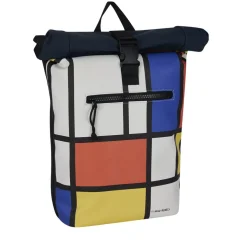 New Rebels Mart Art New York Mondriaan 21L Rugzak Rolltop Waterafstotend Laptop 15.6