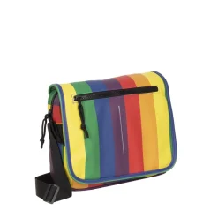 New Rebels Mart Bronx Regenboog 8L A4 Schoudertas met Flapover Waterafstotend