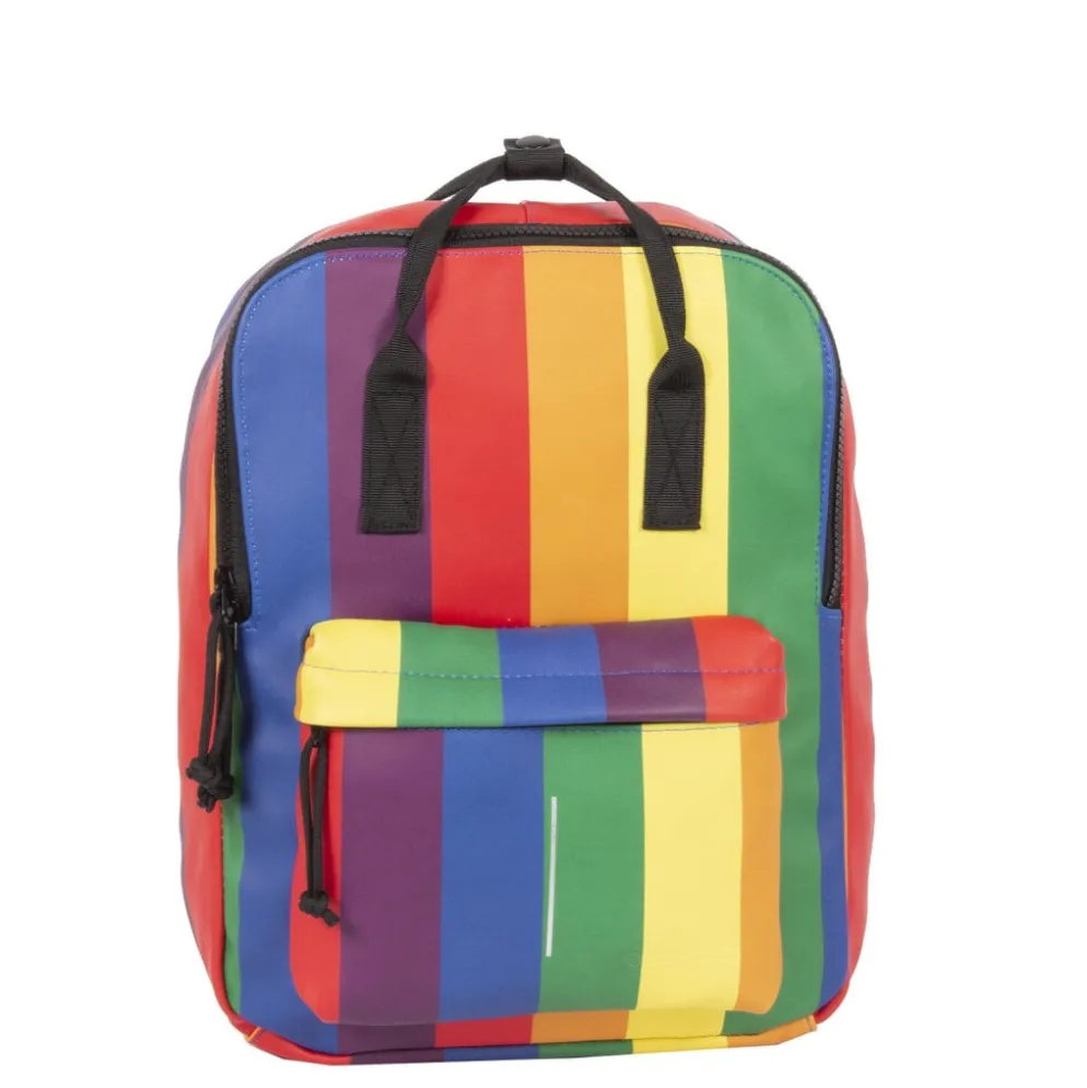 New Rebels Mart Chicago 18L Regenboog Rugzak Waterafstotend Laptop 13"