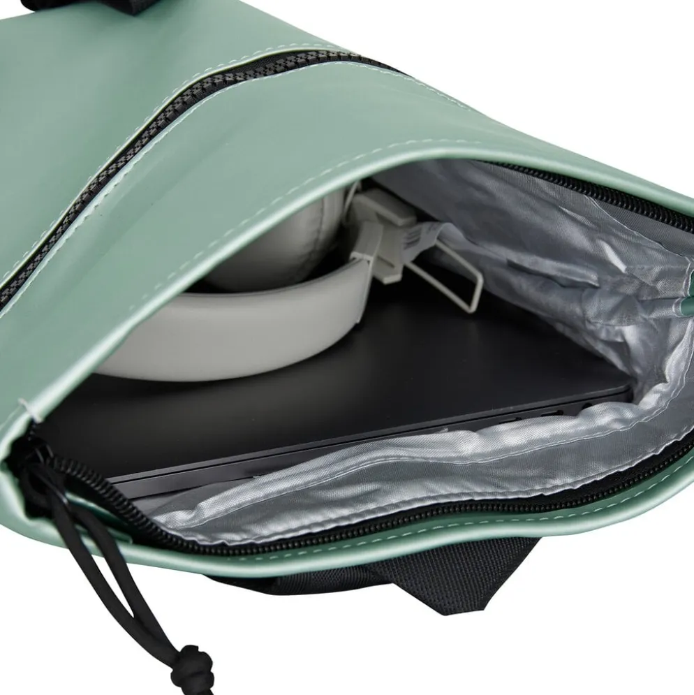 New Rebels Mart Los Angeles Metallic Lichtgroen 7L Rolltop Rugzak Waterafstotend