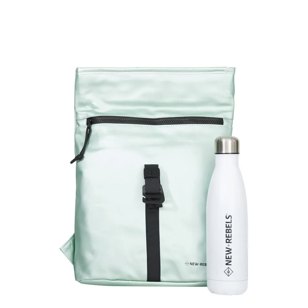 New Rebels Mart Los Angeles Metallic Lichtgroen 7L Rolltop Rugzak Waterafstotend