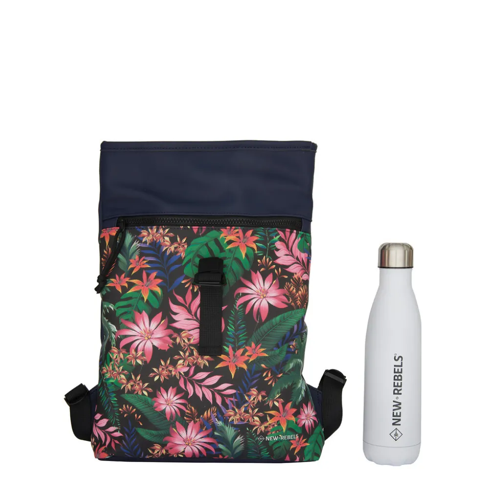 New Rebels Mart Los Angeles Flowerpower Rolltop Rugzak Mini