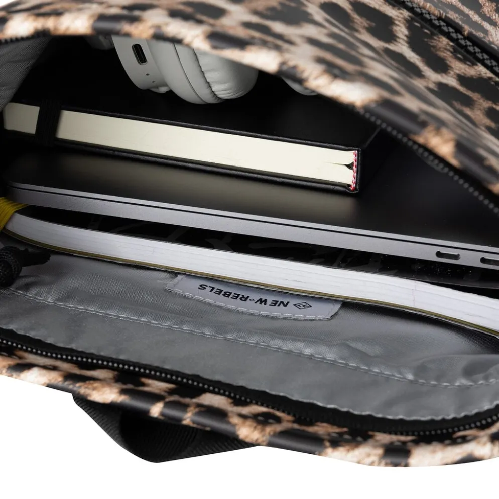 New Rebels Mart Los Angeles Luipaard / Leopard Rolltop Rugzak