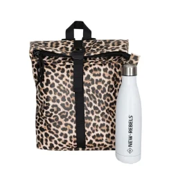 New Rebels Mart Los Angeles Luipaard / Leopard Rolltop Rugzak