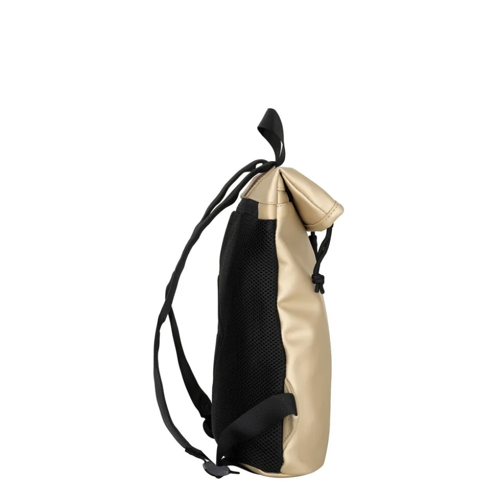 New Rebels Mart Los Angeles Metallic Goud Mini 7L Rolltop Rugzak Waterafstotend