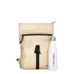 New Rebels Mart Los Angeles Metallic Goud Mini 7L Rolltop Rugzak Waterafstotend