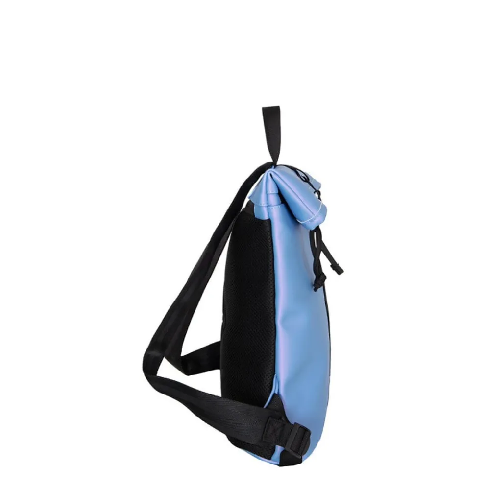 New Rebels Mart Los Angeles Metallic Lichtpaars Mini 7L Rolltop Rugzak Waterafstotend