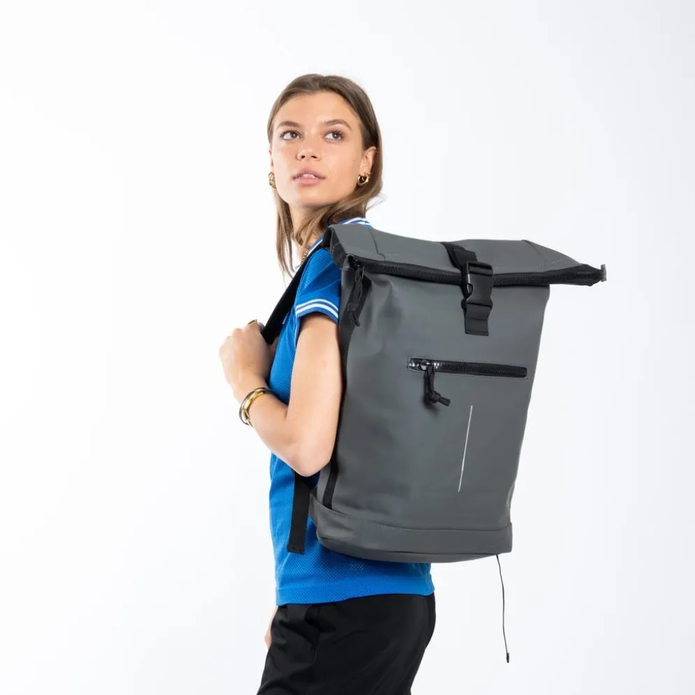 New Rebels Mart New York Donkergroen 21L Rugtas Rolltop Waterafstotend Laptop 15.6"