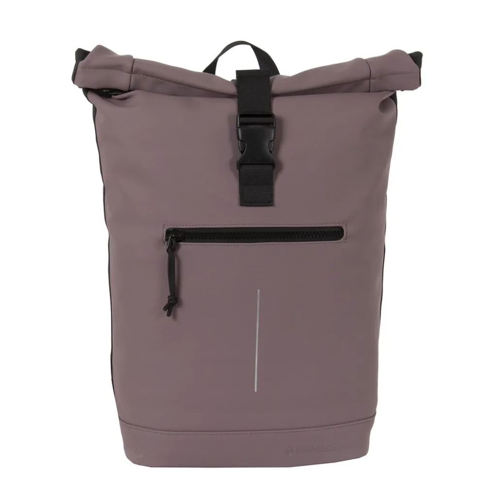 New Rebels Mart New York Oud Paars 21L Rugtas Rolltop Waterafstotend Laptop 15.6"