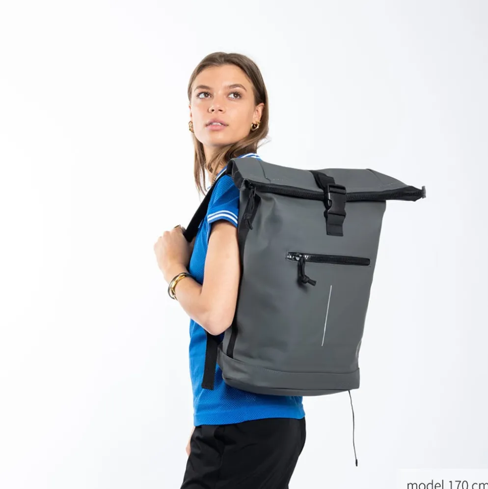New Rebels Mart New York Lichtgrijs 21L Rugtas Rolltop Waterafstotend Laptop 15.6"