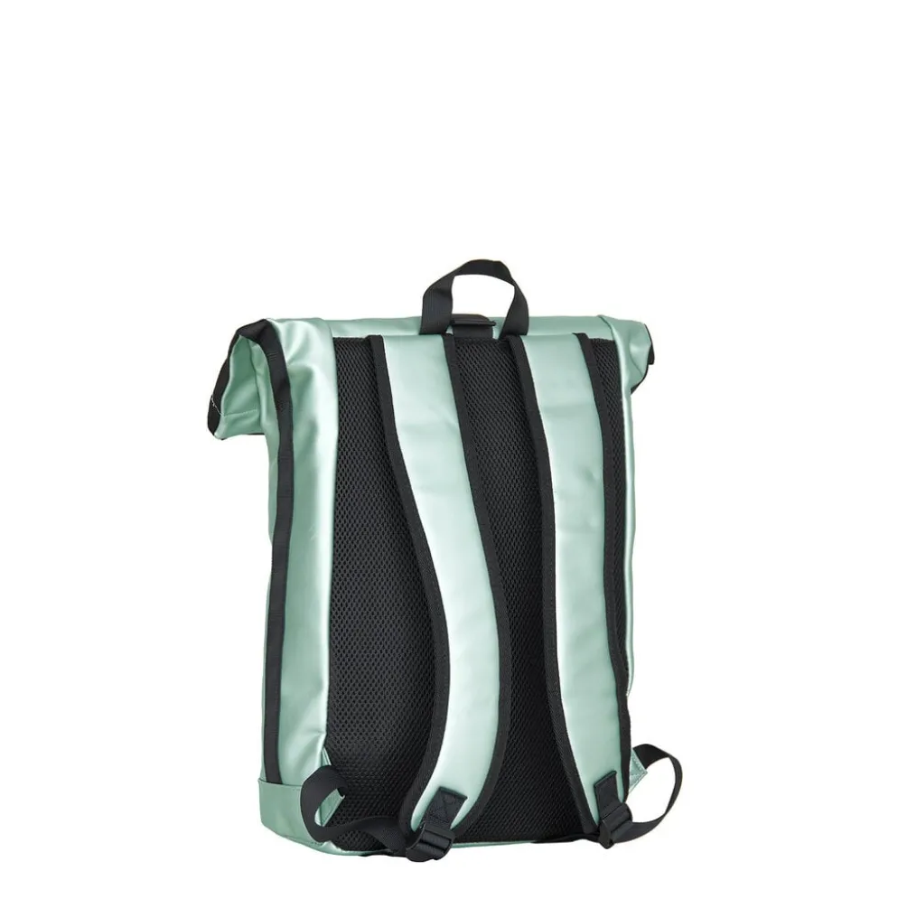 New Rebels Mart New York Metallic Lichtgroen 21L Rugtas Rolltop Waterafstotend Laptop 15.6"